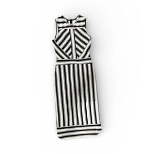 Topshop Black and White Strapless Dress